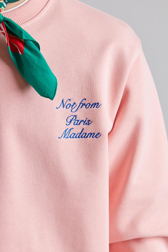 Drôle de Monsieur Le Sweatshirt Slogan Cursive Light Pink-3
